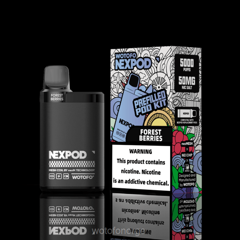 Wotofo Disposable Vape - Wotofo NEXPOD sett 20mg HD2VH8 boks med alt inkludert