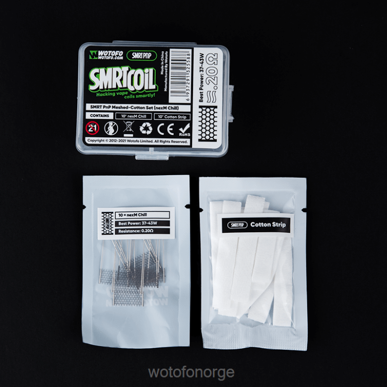 Wotofo Flavors - Wotofo SMRT pnp mesh-bomull sett HD2VH317 nexmesh chill