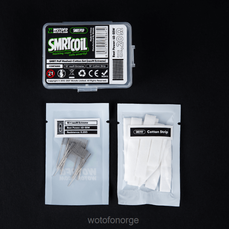 Wotofo Flavors - Wotofo SMRT pnp mesh-bomull sett HD2VH317 nexmesh chill