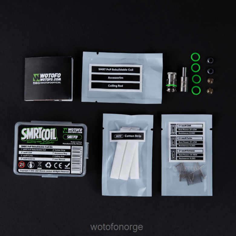 Wotofo Norge - Wotofo SMRT gjenoppbyggbart spolesett HD2VH341 smrt v8 babysett