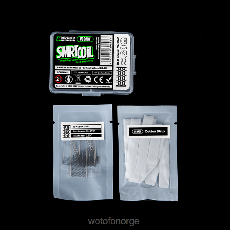 Wotofo Oslo - Wotofo SMRT v8 babynett-bomullsett HD2VH352 nexmesh chill
