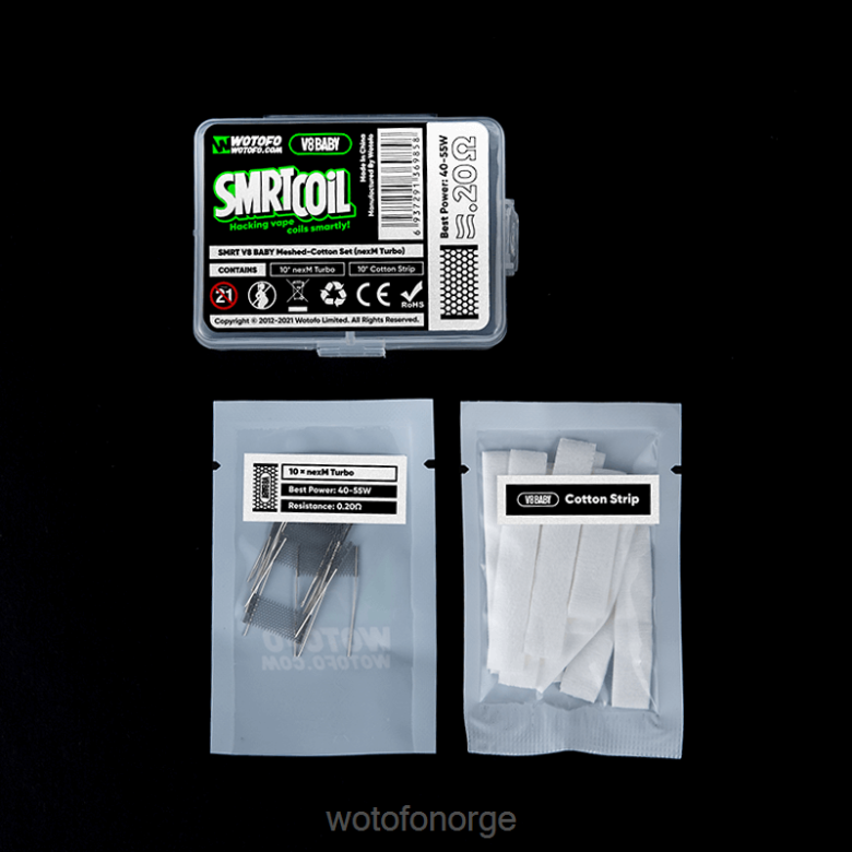 Wotofo Oslo - Wotofo SMRT v8 babynett-bomullsett HD2VH352 nexmesh chill