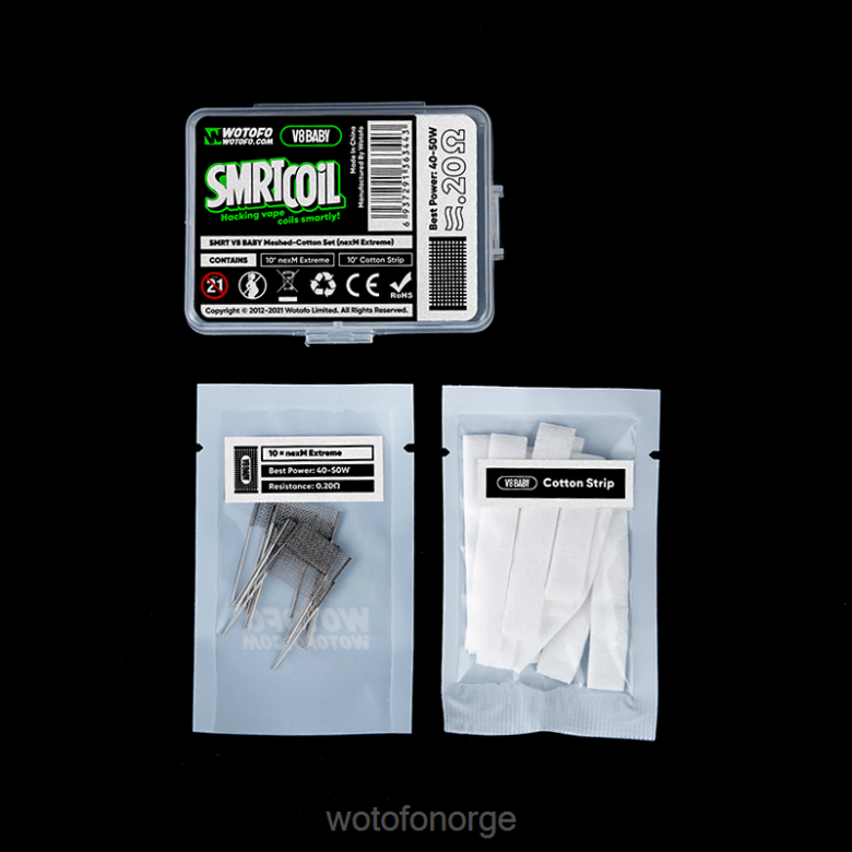 Wotofo Oslo - Wotofo SMRT v8 babynett-bomullsett HD2VH352 nexmesh chill