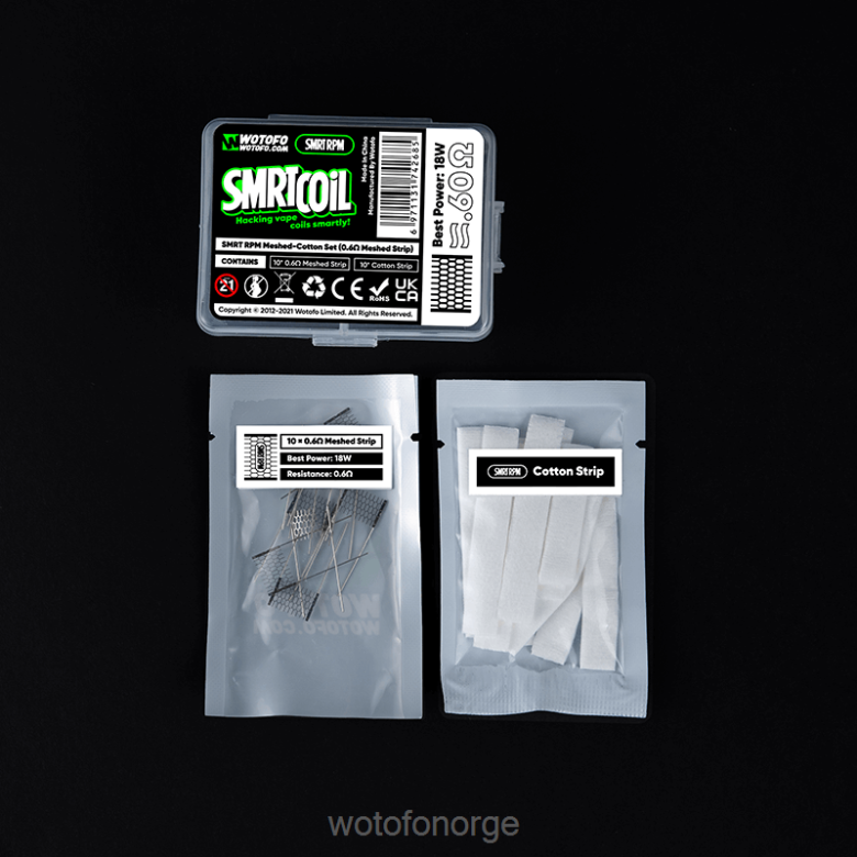 Wotofo Price - Wotofo SMRT rpm mesh-bomull sett HD2VH349 0,4ohm mesh+bomull
