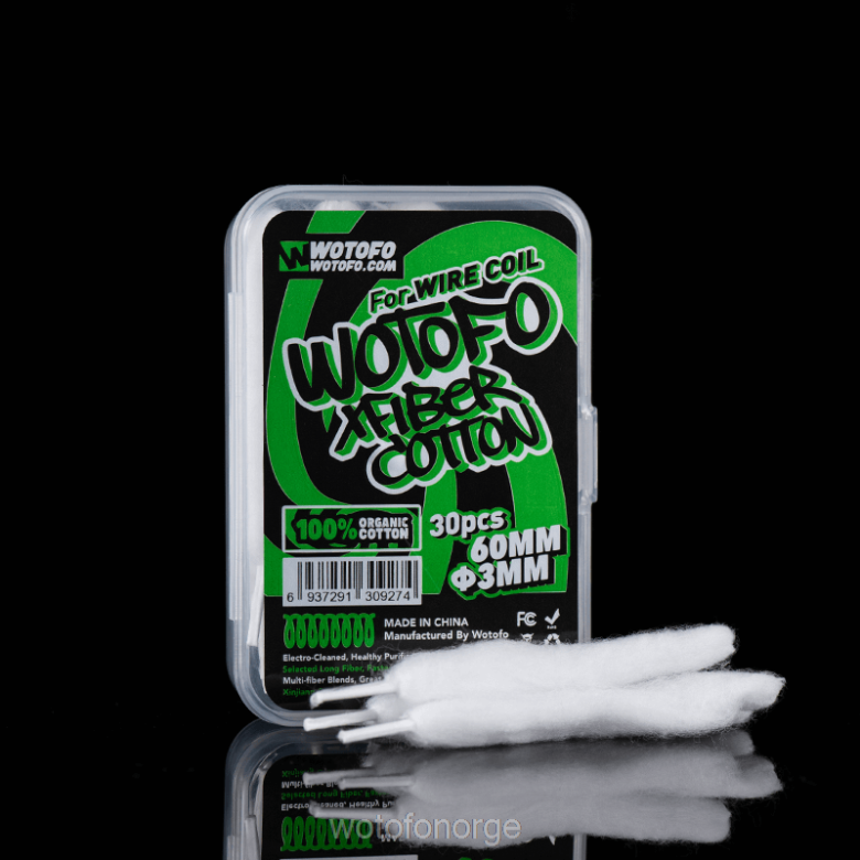 Wotofo Vape Review - Wotofo xfiber bomull HD2VH316 3mm-30stk tykk